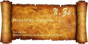 Nosztrai Zsuzsa névjegykártya